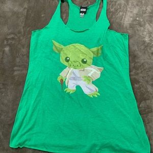 Star Wars Yoda tank top green size L
